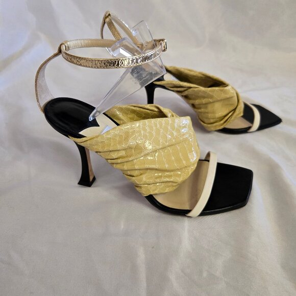 Jimmy Choo Sun bleached Gel Snake Print High Heel (36) US 6